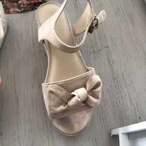 Tan espadrille wedges